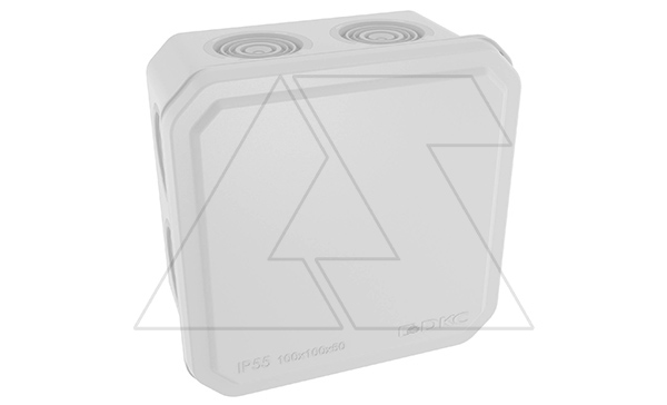 Коробка ответвительная с 8+2 кабельными вводами д.25/20 мм, IP55, 100х100х50 мм