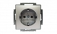 Basic 55 - Розетка 2P+E нем. стд. (алюминий) от интернет-магазина amperkin.by