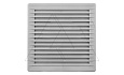 Решетка вентиляционная с косыми ламелями, с сеткой, квадратная, 172х172мм, с выводом 140x140мм, пластик, серый от интернет-магазина amperkin.by