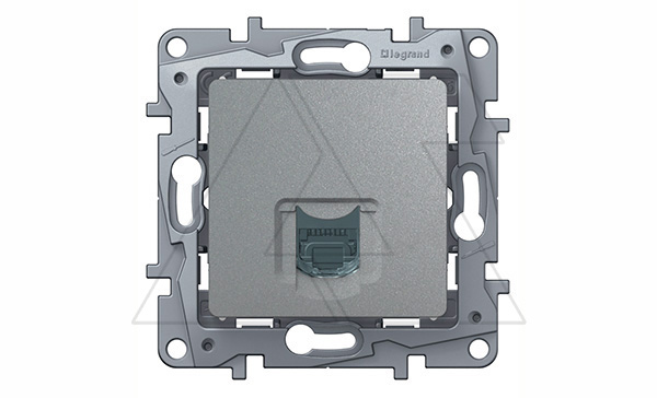 Etika - Розетка 1хRJ-45 UTP CAT6 (алюминий)