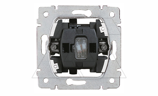 Galea Life - Переключатель 10А промежуточный с подсветкой, зел. лампа