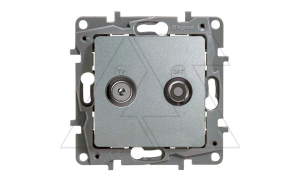 Etika - Розетка TV-SAT двухкабельная 5-862MHz/950-2400MHz. (алюминий)