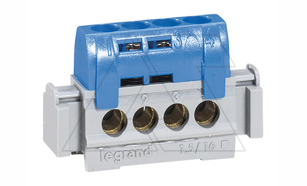 Клеммная колодка "синяя" 4х1,5-16мм2, L=47мм (стикерованный)