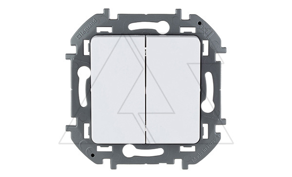 Inspiria - Выключатель двухклавишный (белый)