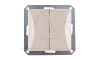 OPAL - Выключатель двухклавишный, бежевый
