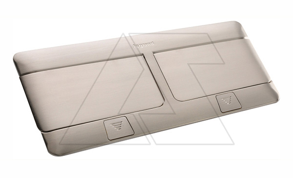 Блок розеточный неукомпл.выдвижной 8М (2х4), нерж. сталь