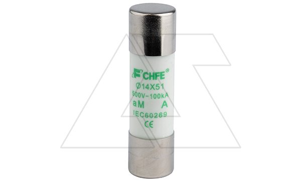 Вставка плавкая цилиндр., 25A, 500VAC, 120kA, 14х51mm, тип aM