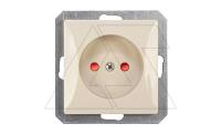 OPAL - Розетка 2P, со шторками, бежевый