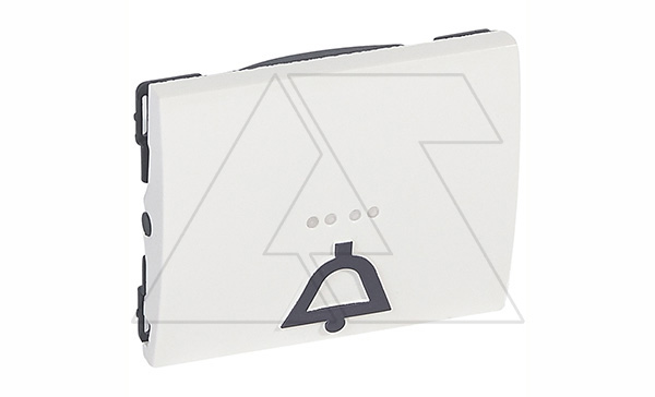 Galea Life - Клавиша для выключателя с пиктограммой звонка для слабовидящих, White