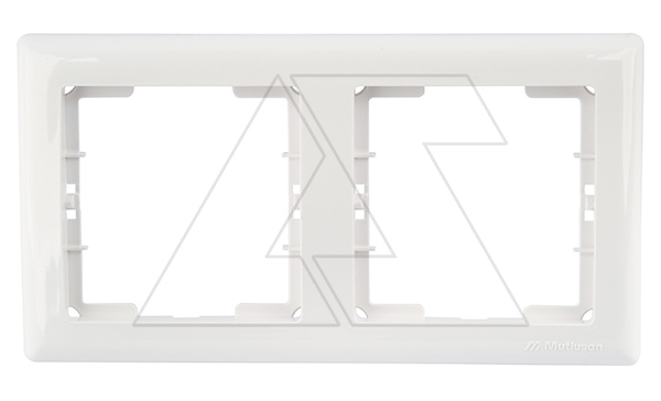 Daria - Рамка 2 поста, к механизмам серии 21, горизонтальный монтаж, белый