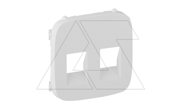 Valena Allure - Лицевая панель для аудиорозетки с пружинными зажимами двойной, белая