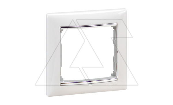 Valena - Рамка 1 пост, белый/серебро