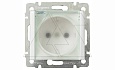 Valena - Розетка 2P+E нем. стд. с крышкой IP 44 со шторками, белая от интернет-магазина amperkin.by