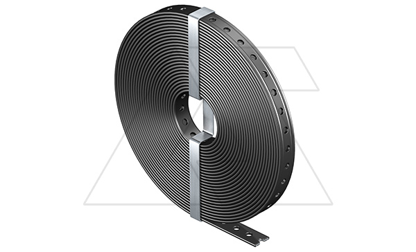 Лента 5055 L PE I 14 монтажная перфорированная, 14x3мм, L=10м, перфор. Ø5,2мм, сталь оцинк. с пластик. покрытием