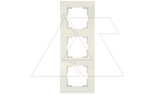 Rita - Рамка 3 поста, вертикальный монтаж, серый