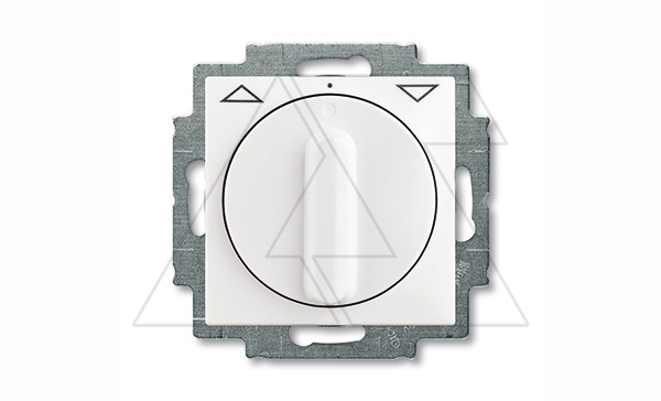 Basic 55 - Выключатель поворотный для управления рольставнями с фиксацией (белый)