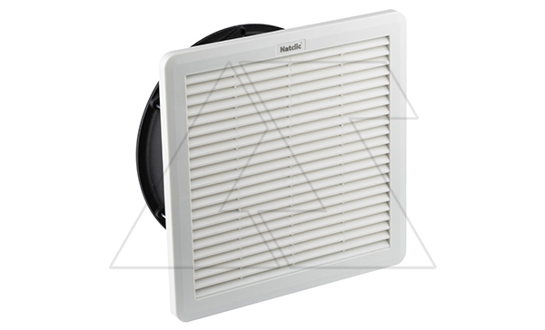 Вентилятор с фильтром SFF сдвижной 48Вт, 500м3/ч, 230VAC, габариты 250x250x100мм, вырез 223x223мм, IP54, RAL7035