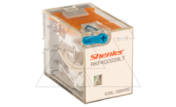 Реле RKF4CO220LT, 4CO, 6A(250VAC/30VDC), 220VDC, мех. индикация, тест-кнопка с блокировкой, LED