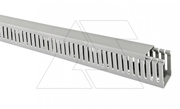 Перфорированный короб TWDN 60x40 (ширина крышки х глубина короба), L=2м, серый