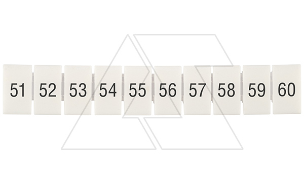 Маркировка клеммных модулей CA509/K5/H/51-60 для клемм 5mm, гориз. "51..60" (упак. 100шт.)