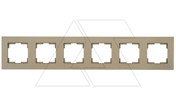 Rita - Рамка 6 постов, горизонтальный монтаж, антрацит