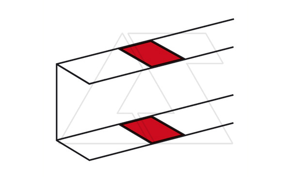 DLP - Накладка на стык профиля кабель-канала, на защелках 50х105
