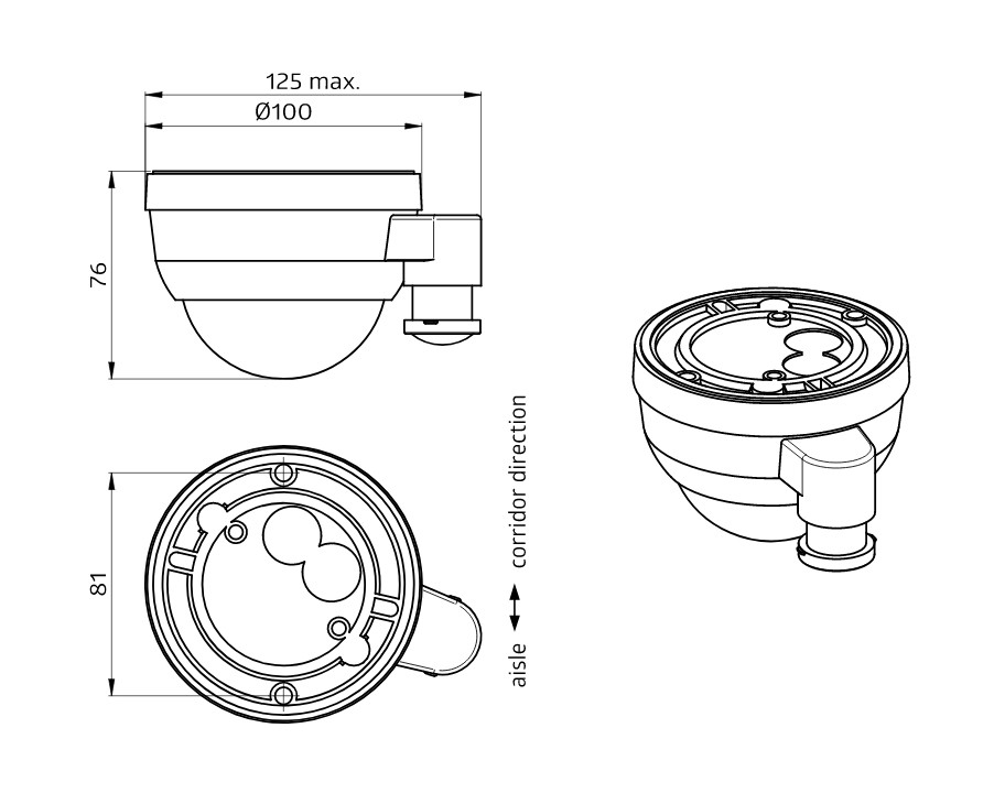 Датчик присутствия B.E.G. PD4-M-DALI/DSI-GH