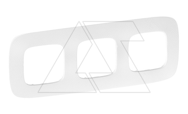 Valena Allure - Рамка 3 поста верт/гориз, тиснение белое