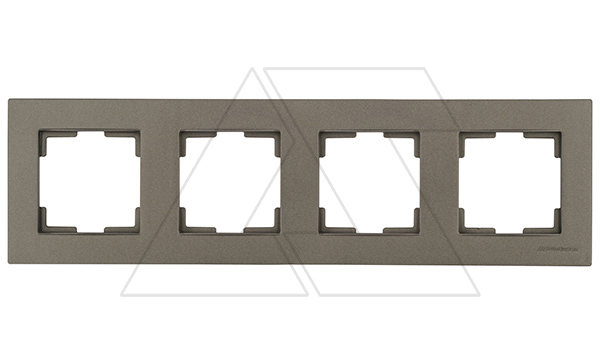 Rita - Рамка 4 поста, горизонтальный монтаж, дымчатый