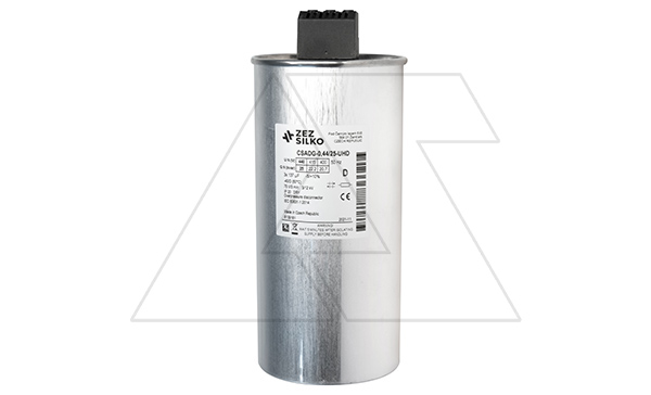 Конденсатор CSADG-0,44/25-UHD, трехфазный, 25kVAr(440VAC), 20.7kVAr(400VAC), система MKP, клеммник S=25mm², сверхтяжелый режим, IP20