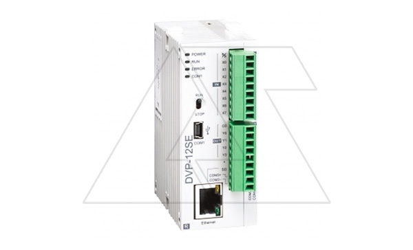 Программируемый логический контроллер DVP12SE11T, 8DI, 4TO, 24VDC, 16K шагов, RS485, USB, Ethernet Программируемый логический контроллер DVP12SE11T, 8DI, 4TO, 24VDC, 16K шагов, RS485, USB, Ethernet