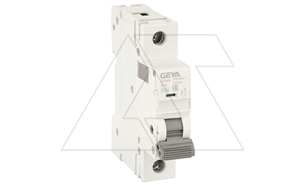 Авт. выключатель GYM9-1P-25D, 1P, 25A, хар-ка D, 6kA, 1M