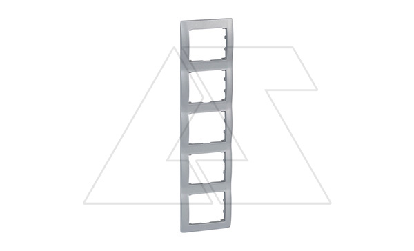 Galea Life - Рамка на 5 постов вертикальная, Aluminium