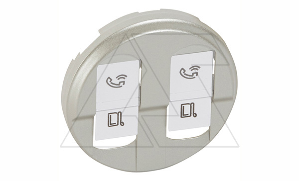 Celiane - Лицевая панель для розетки 2хRJ45 титан