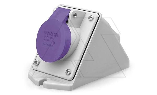 Разъем пром. силовой CEE настенный угловой, гнездо, 32A, 2P, 20_25VAC 50/60Hz, IP44, серия IEC309