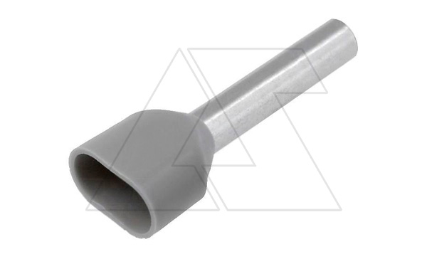 Каб. наконечник сдвоенный H4,0/22D ZH GR серый 2х4мм2, упаковка 100шт.