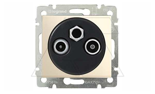 Valena - Розетка TV-RD-SAT-каб.сеть 2400MHz, < 1,5 дБ, сл.кость