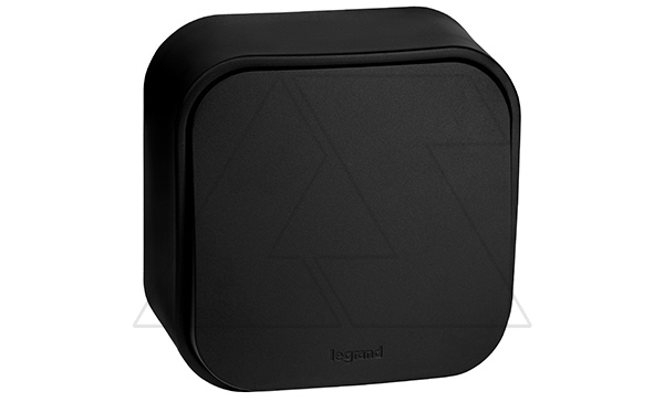 Quteo - Выключатель, накладной монтаж, винт. зажимы, чёрный матовый