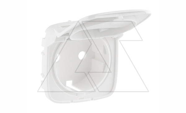 Valena Allure - Лицевая панель розетки 2P+E с крышкой, белая