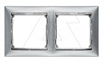 Valena - Рамка 2 поста верт/гориз, алюминий матовый от интернет-магазина amperkin.by