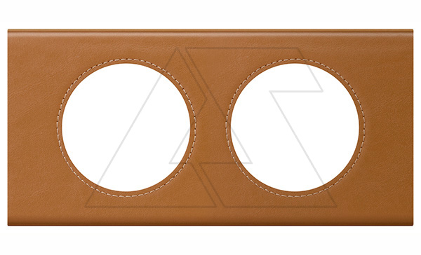 Celiane - Рамка 2 поста кожа карамель
