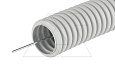 Труба ПВХ гибкая гофр. д.50мм, лёгкая с протяжкой, 30м, цвет серый от интернет-магазина amperkin.by