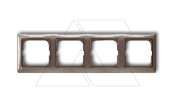 Basic 55 - Рамка на 4 поста (серый, блистер)