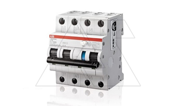 Дифф. авт. выключатель DS203NC C10 AC30, 3P+N C 10A 30mA Icu=10kA 4M