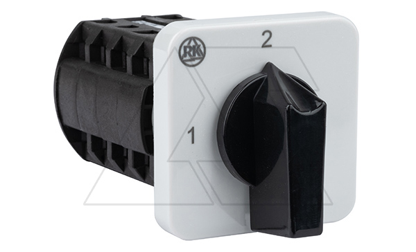 Переключатель BS 16 69K U, 4P, 20A, тип 1-2 (90°), 4NO на 1_2, без перемычек, на дверь, фронт IP40