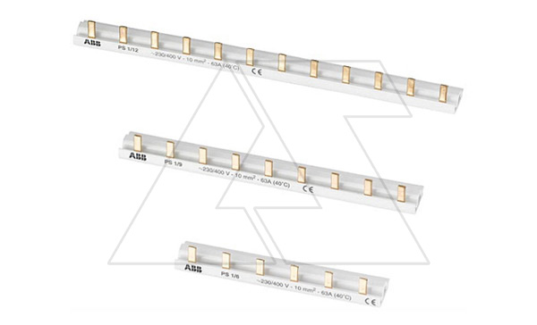 Шинка гребенчатая  PS1/60, разрезаемая, 1P, 10мм2, 63А, штырь, на 60 соединений