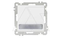 21 - Выключатель с подсветкой, с маркировкой, пруж. зажимы, белый