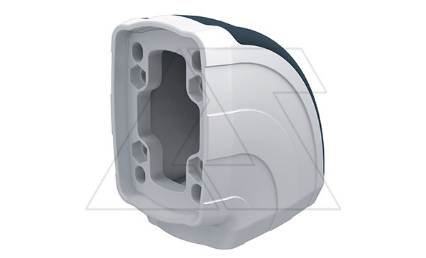 Муфта угловая (90°) вертикальная ETR060, RAL7035/RAL5020, m=0,64кг