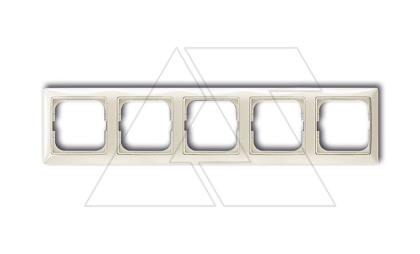 Basic 55 - Рамка на 5 постов (шале-белый)