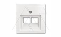 Basic 55 - Лицевая панель для двойной информационной розетки (белый)
